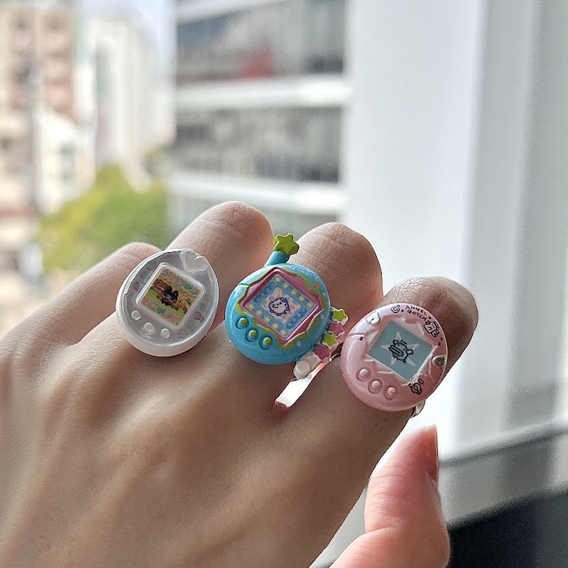 Bandai Model Tamagotchi - Stokta Orijinal Bandai Tamagotchi Dekoratif Yüzük