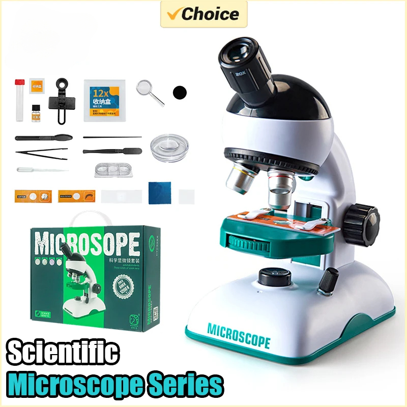Microscope Kids Science - 1200X Çocuk Bilim Deneyi HD Optik