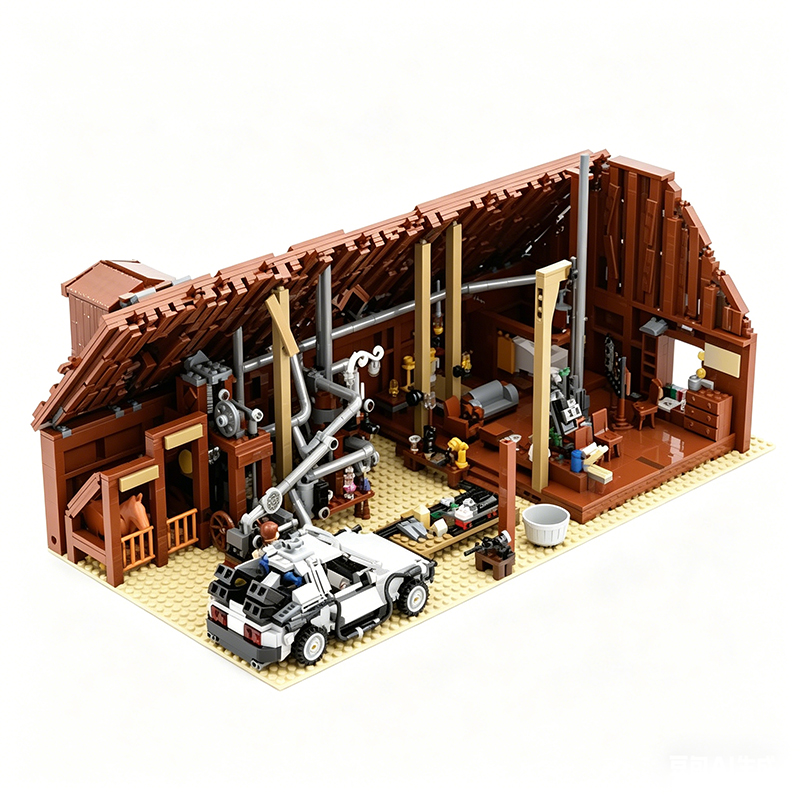 Kids Toys Blocks - 3362 Parça Geleceğe Dönüş Doktorun Ahırı