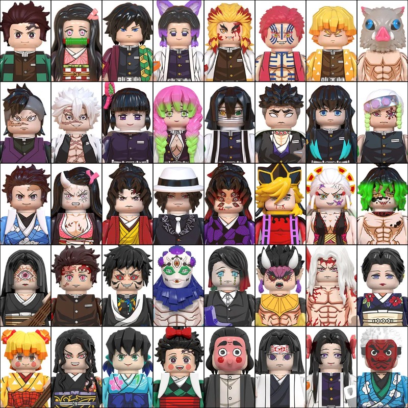 Kids Toys Blocks - Demon Slayer Yapı Bloğu Minifigürleri 50