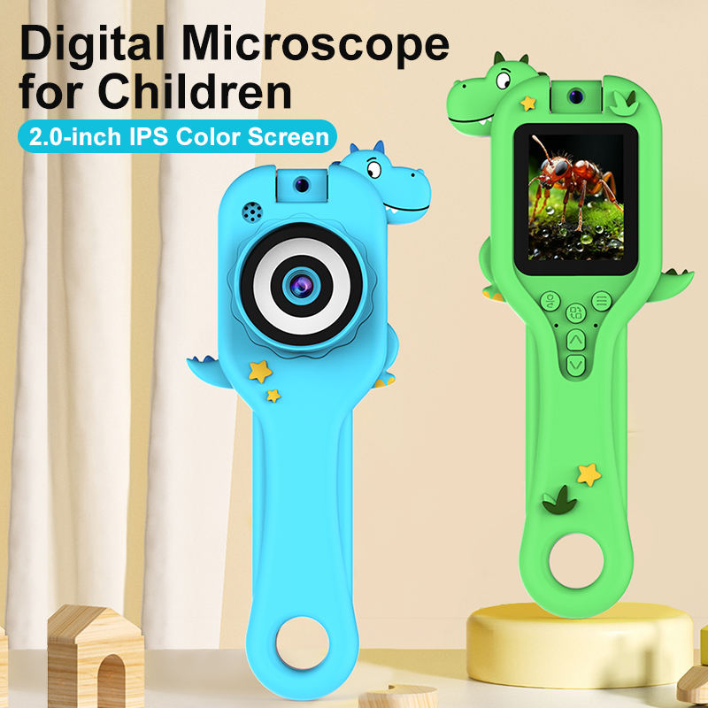 Microscope Kids Science - Çocuklar İçin Hediye-Dijital Mikroskop 2” Ekran