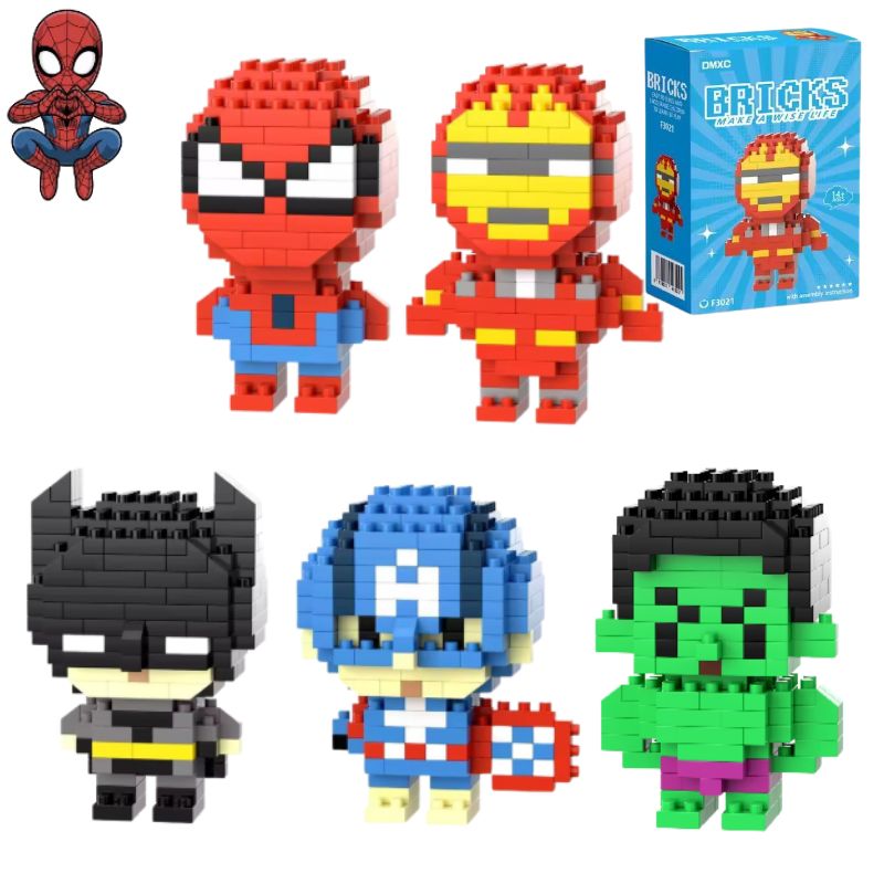 Kids Toys Blocks - BANDAI Marvel Örümcek Adam Deadpool&Venom Demir