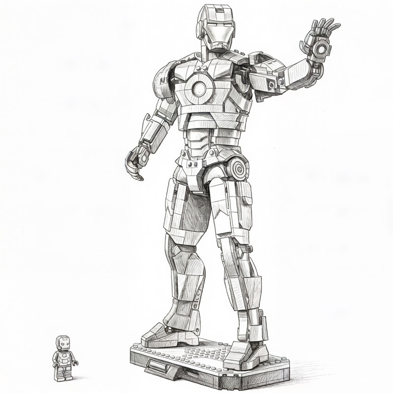 1297 adet MOC Man Mark 3 yapı  - Kids Toys Blocks incelemesi ve fiyatı