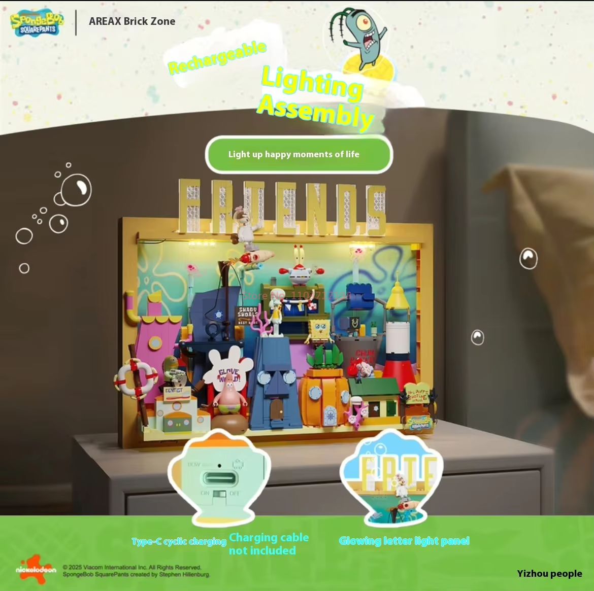 Resmi Area-X Sünger Bob Kare P - Kids Toys Box incelemesi ve fiyatı